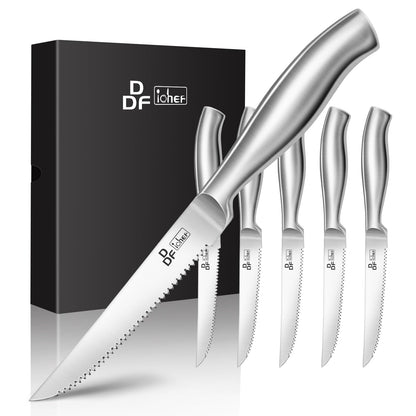 Chef Knife 7 Inch, High-Carbon Stainless Steel Santoku, Dishwasher Safe