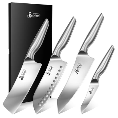 Chef Knife 7 Inch, High-Carbon Stainless Steel Santoku, Dishwasher Safe