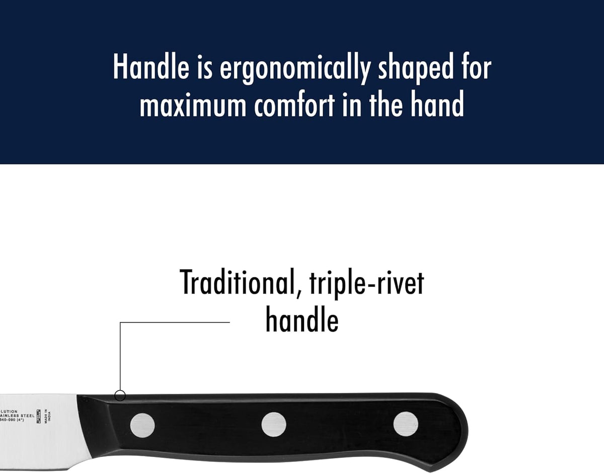 Henckels Solution 4-Inch Paring Knife, Razor-Sharp, German Engineered