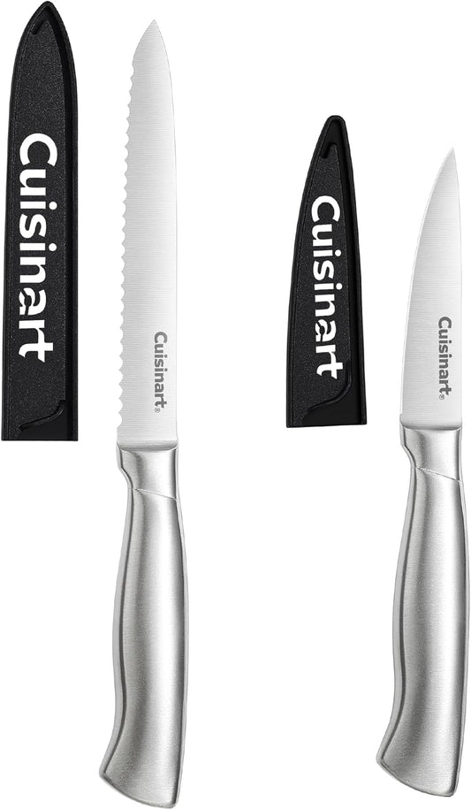 Cuisinart 2-Piece Utility Pairing Stainless Steel Knife Set, includes 5.5" Serrated Utility and 3.5" Pairing Knife