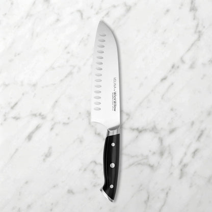 WICKWILLOW 7” Santoku Knife – Sharp Forged German Steel Kitchen Knife
