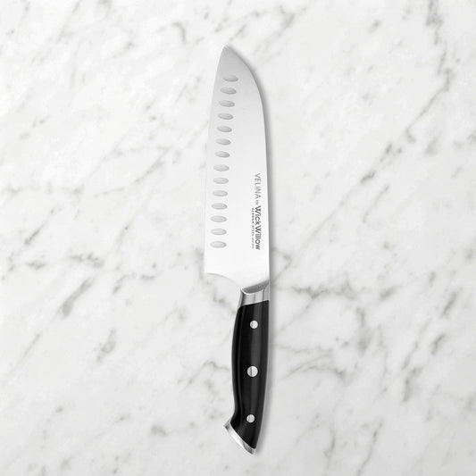 WICKWILLOW 7” Santoku Knife – Sharp Forged German Steel Kitchen Knife