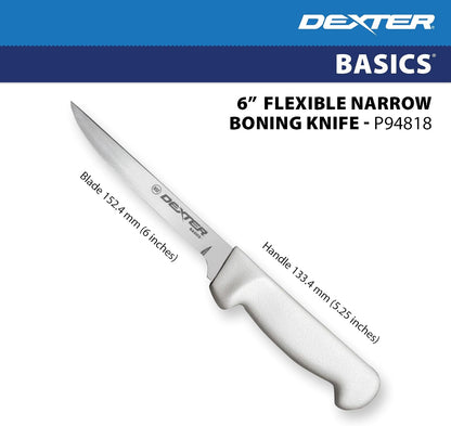 Dexter-Russell P94818 Basics 6" Narrow Flexible Boning Knife, NSF