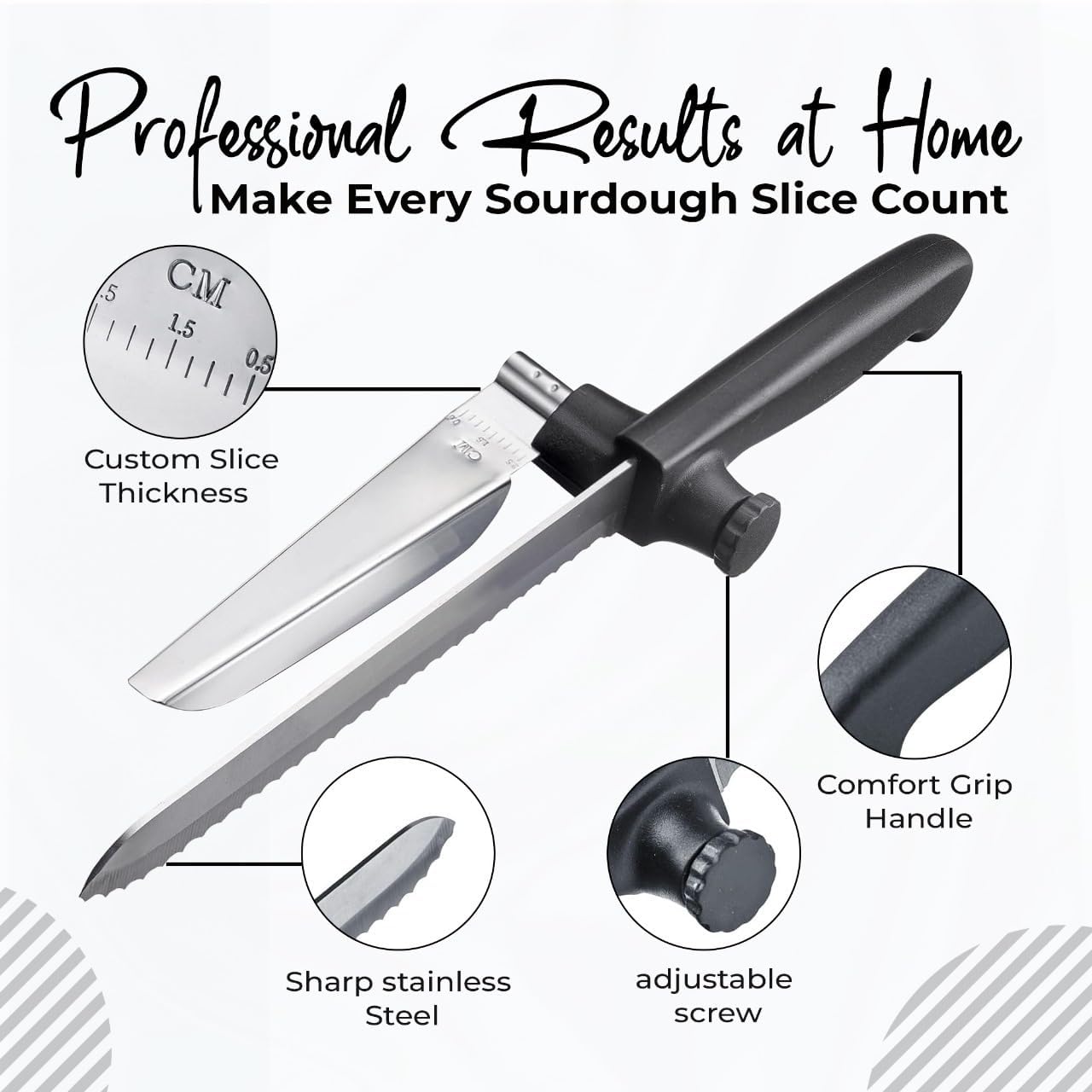 Bread Slicer for Homemade Bread, Sourdough Knife