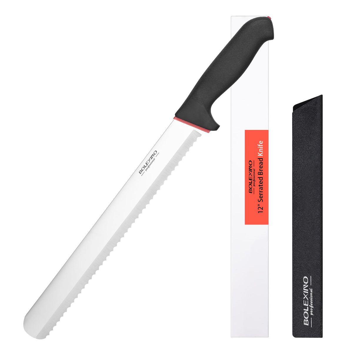 10 Inch Bread Knife Serrated for Homemade Bread Slicing W/Sheath