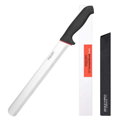 10 Inch Bread Knife Serrated for Homemade Bread Slicing W/Sheath