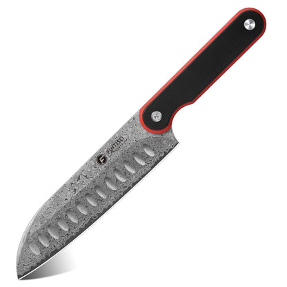 Santoku Knife 7 Inch, 67-Layer Damascus Steel Chef Knife with G10 Handle