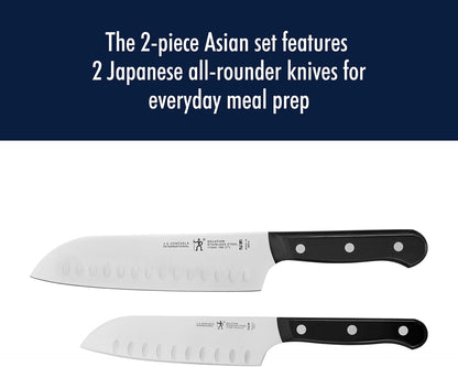 Henckels Solution 2-Pc Santoku Knife Set, Razor-Sharp, German Engineered