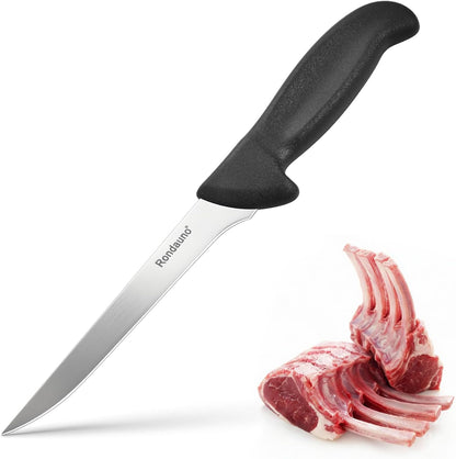 Rondauno Boning Knife, Deboning Knife 6 in Razor Sharp Blade Cutting Meat