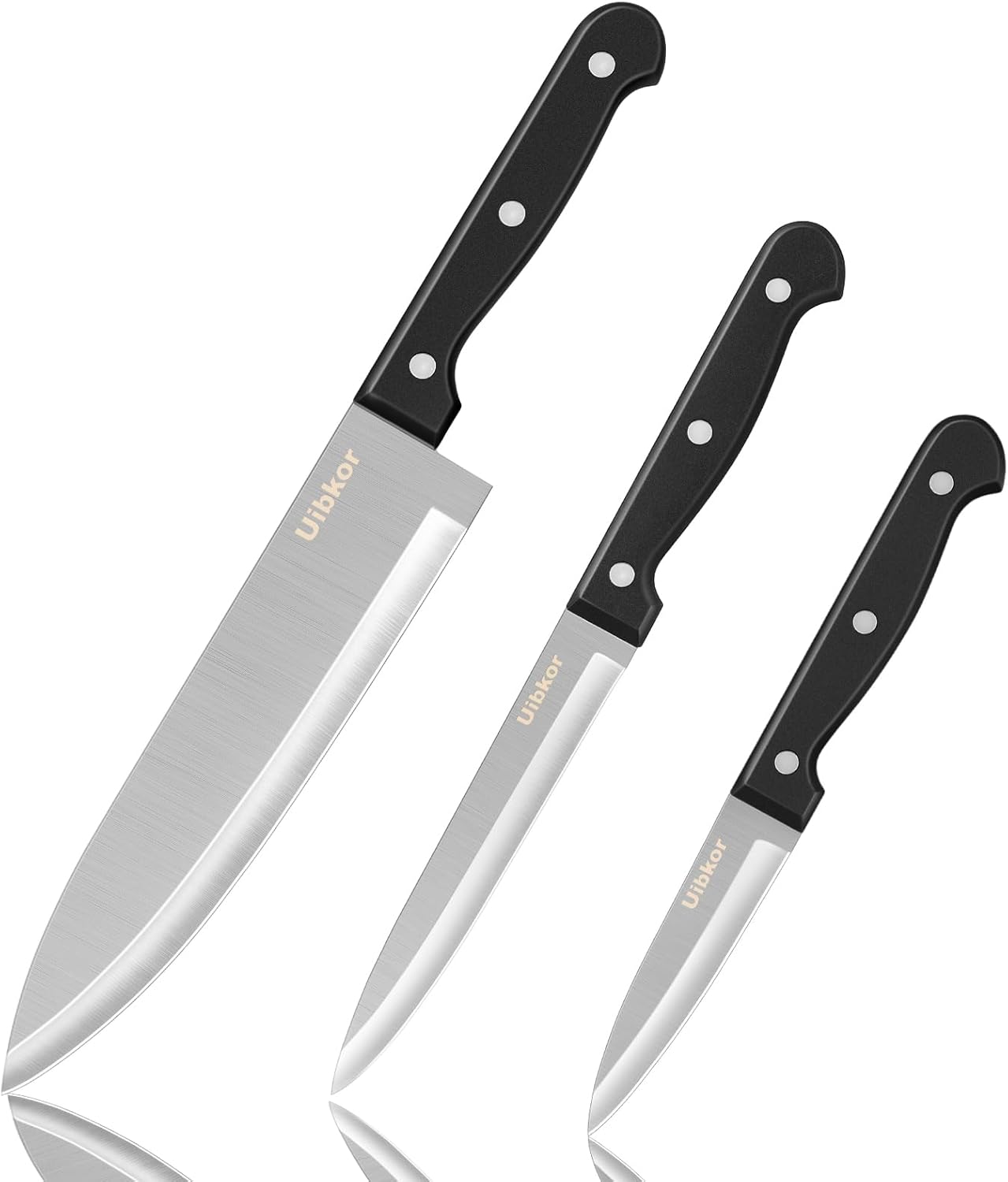 Kitchen Knife, 3-Pcs Knife Set, 8 Inch Chef Knife, 5 Inch Utility Knife