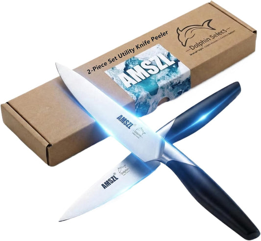 2-Piece Paring Knife Set, 3.5 & 5 Inch German Stainless Steel