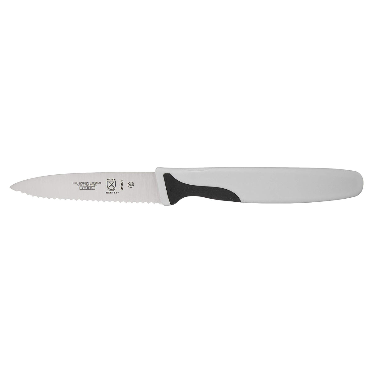 Mercer Culinary M22408 Millennia Black Handle, 8-Inch Offset Wavy Edge, Bread Knife