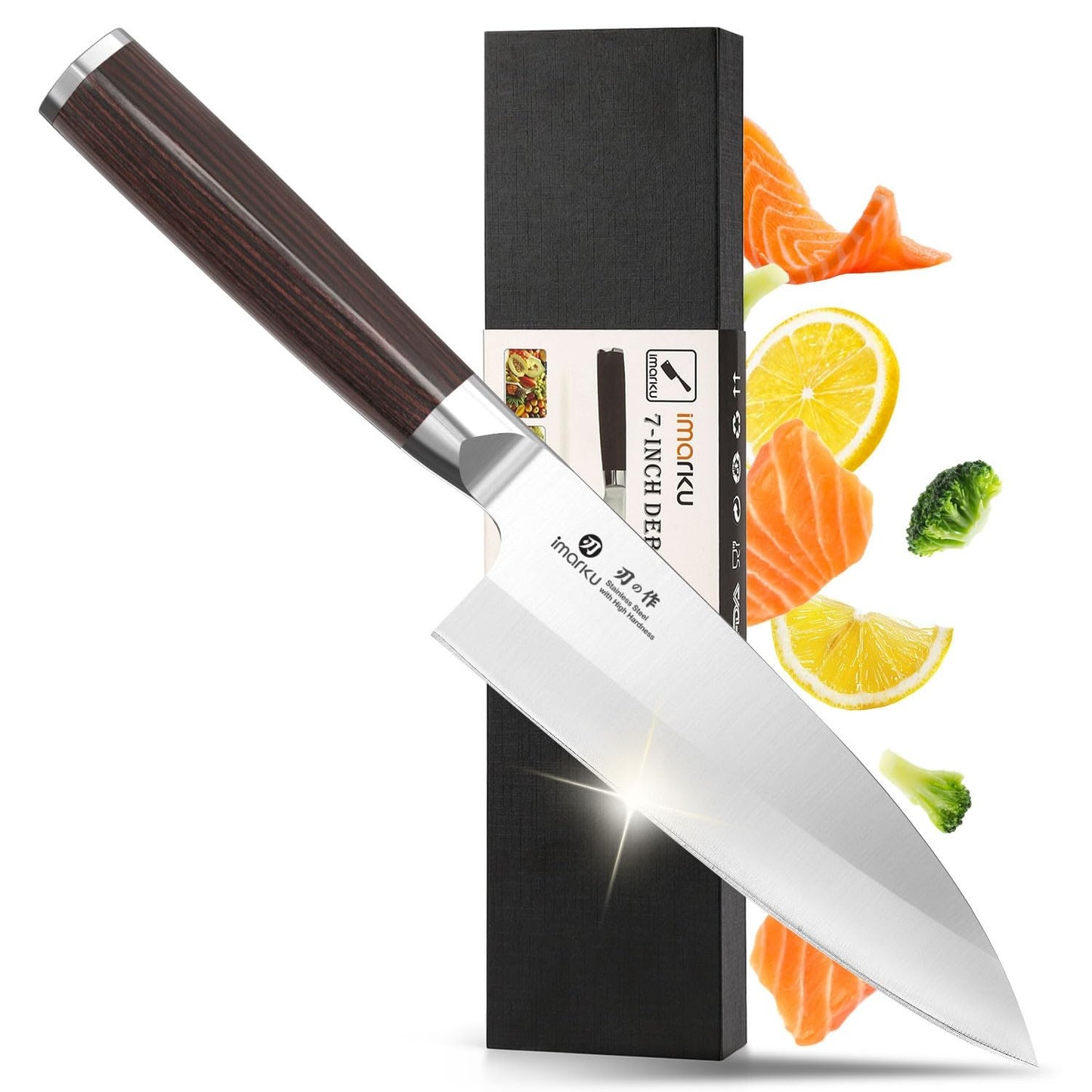 imarku Bread Knife 10 Inch: Japanese High Carbon Stainless Steel