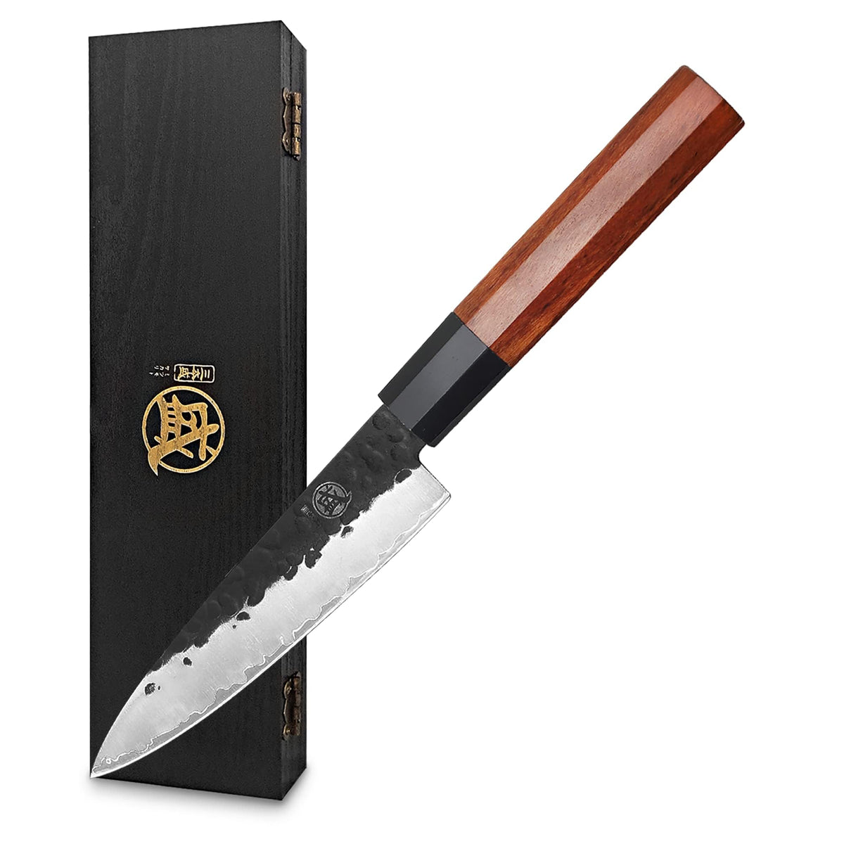 MITSUMOTO SAKARI 7-Inch Japanese Santoku Knife, San-Mai 9Cr18MoV