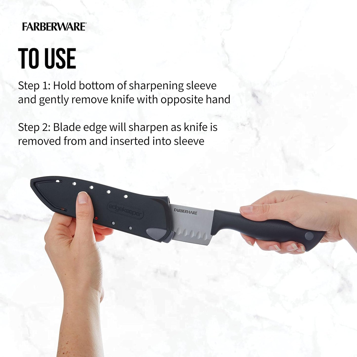 Farberware EdgeKeeper 5-Inch Santoku Knife with Sharpening Cover