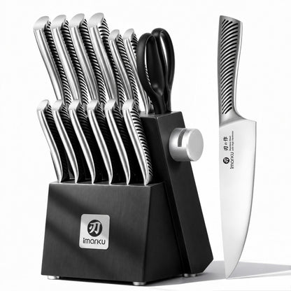 imarku Bread Knife 10 Inch: Japanese High Carbon Stainless Steel