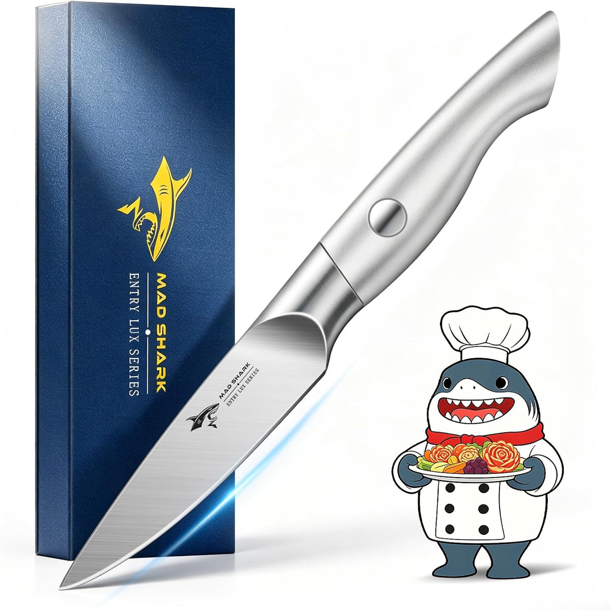 MAD SHARK Paring Knife 3.5 inch Ultra Sharp German Stainless Steel
