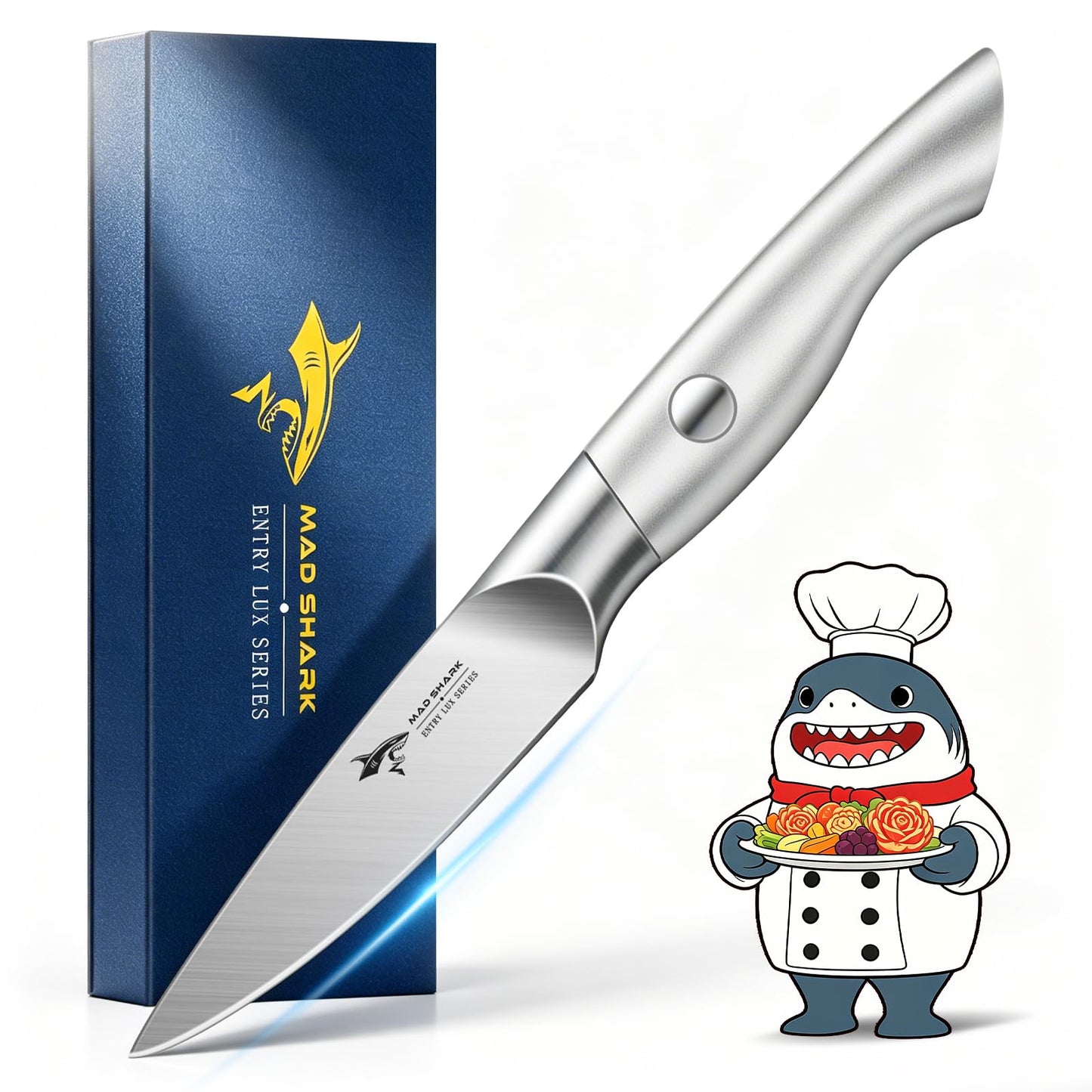 MAD SHARK Paring Knife 3.5 inch Ultra Sharp German Stainless Steel