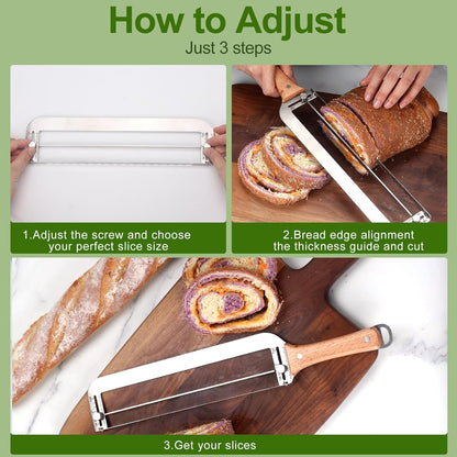 Adjustable Bread Slicer for Homemade Bread New Manual Sourdough Bread Knife
