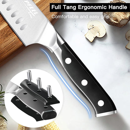 Topfeel 3PCS Chef Knife Set, German High Carbon Steel