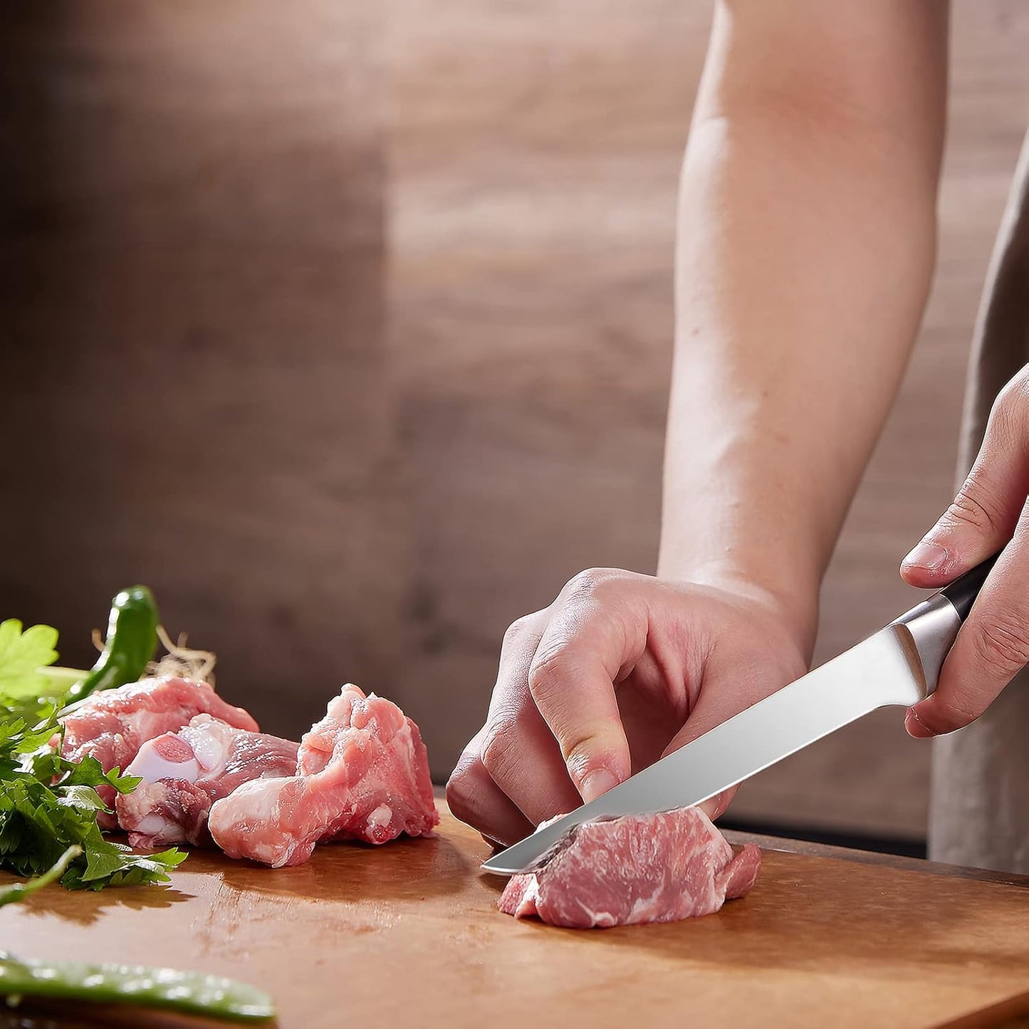 OAKSWARE Pro Boning Knife 5.5 Inch, German High Carbon Steel Fillet Knife