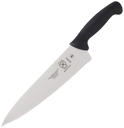 Mercer Culinary M23210 Millennia Black Handle, 10-Inch Wide Wavy Edge, Bread Knife