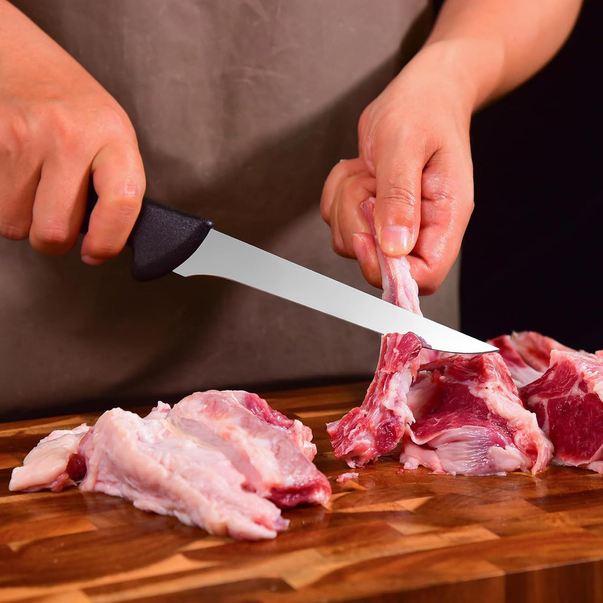 Rondauno Boning Knife, Deboning Knife 6 in Razor Sharp Blade Cutting Meat