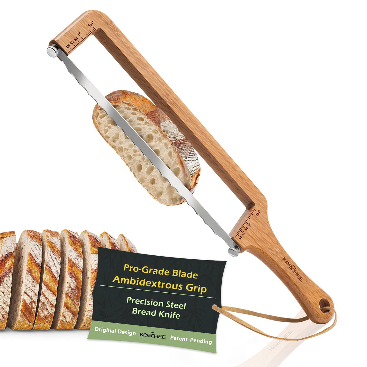 keechee Adjustable Bread Knife for Sourdough and Homemade Loaves