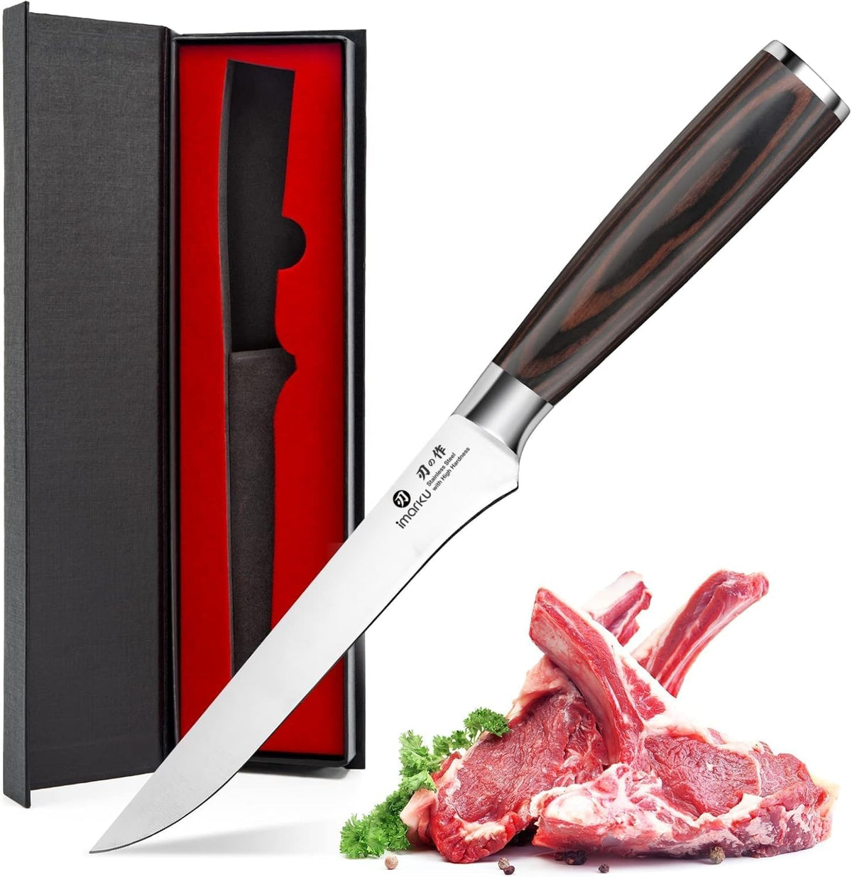 imarku Fillet Knife 6 Inch, German High Carbon Stainless Steel Boning Knife