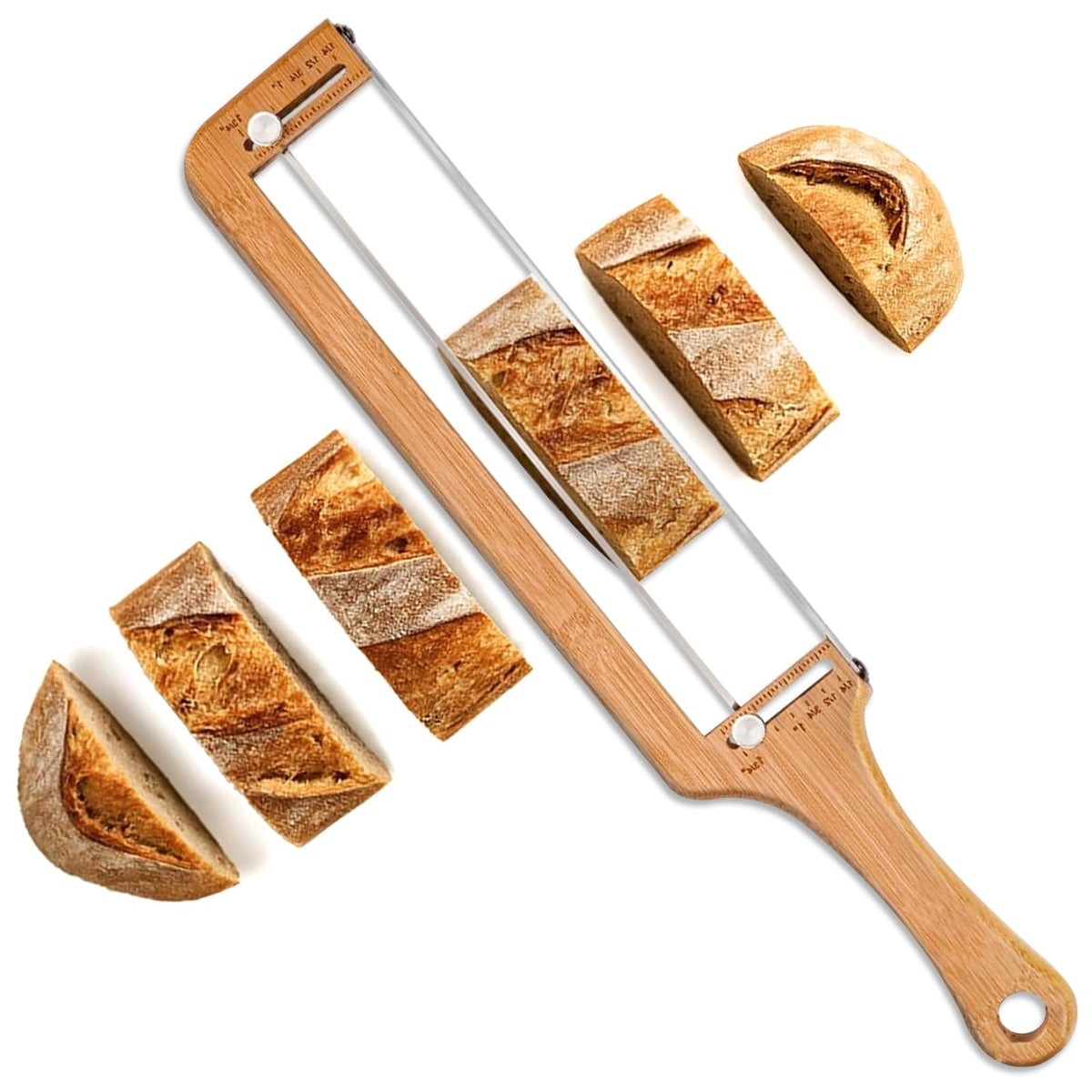 Adjustable Bread Slicer – Serrated Stainless Steel Blade