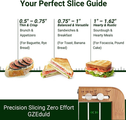 Adjustable Bread Slicer – Serrated Stainless Steel Blade