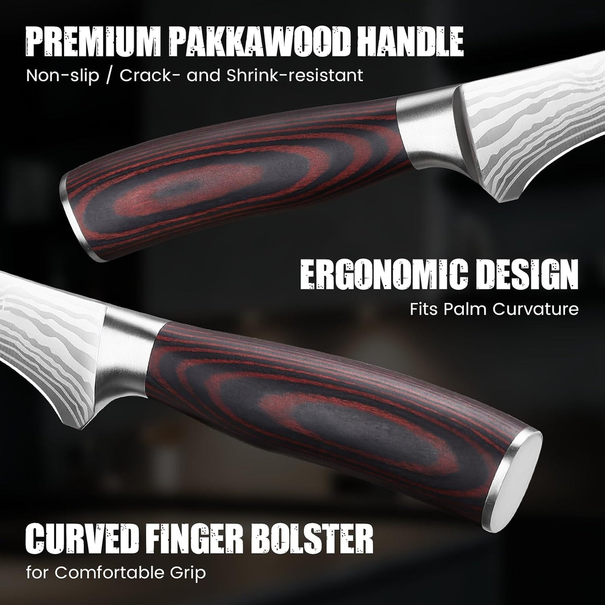 DiiHAUZZ 7 Inch Fillet Knife, Razor Sharp Boning Knife for Fish
