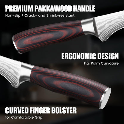 DiiHAUZZ 7 Inch Fillet Knife, Razor Sharp Boning Knife for Fish