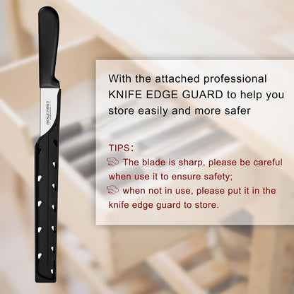 10 Inch Bread Knife Serrated for Homemade Bread Slicing W/Sheath