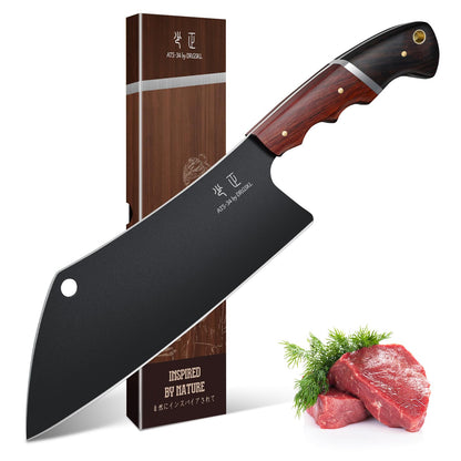 DRGSKL Kitchen Knife Set with Bag - 6 PCS Chef Knife Set with Wooden Handle