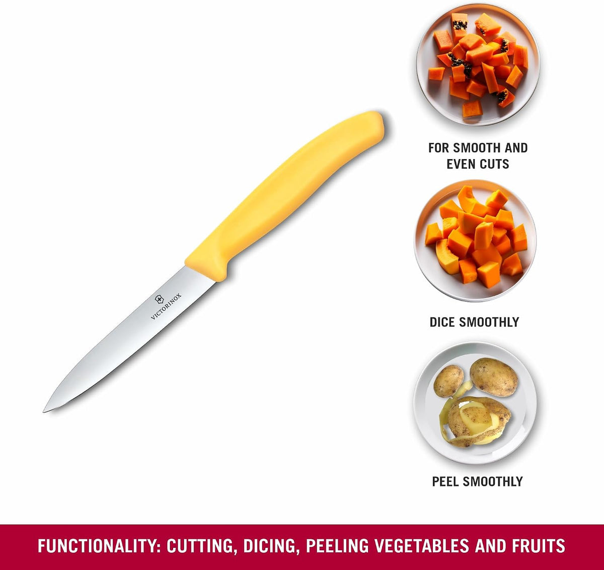 Victorinox Swiss Classic 4 Inch Straight Edge Paring Knife - Yellow