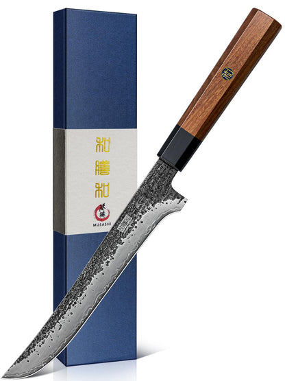HOSHANHO Santoku Knife 7 Inch, Japanese Hand Forged Chef Knife for Kitchen