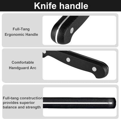 Kitchen Knife, 3-Pcs Knife Set, 8 Inch Chef Knife, 5 Inch Utility Knife