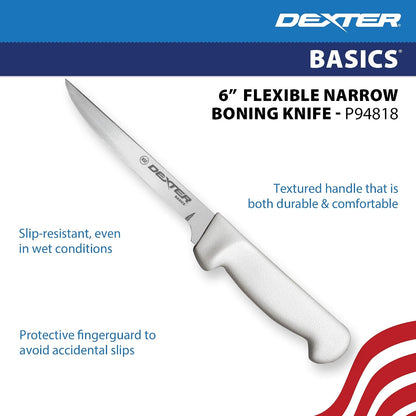 Dexter-Russell P94818 Basics 6" Narrow Flexible Boning Knife, NSF
