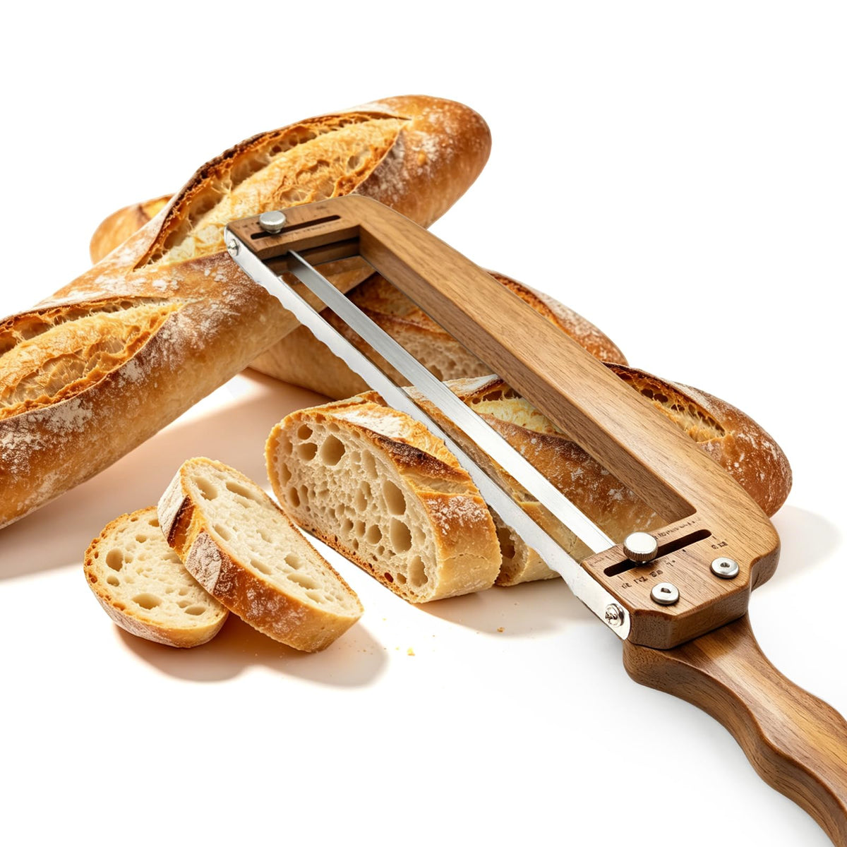 Adjustable Bread Slicer – Serrated Stainless Steel Blade