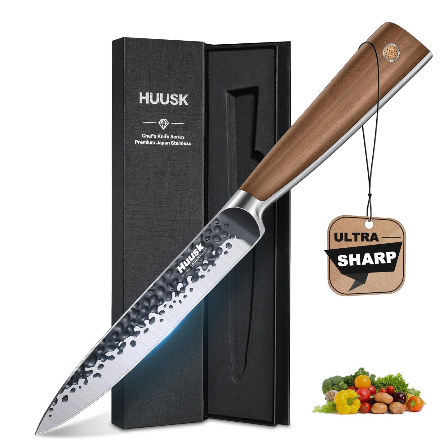 Huusk Boning Knife - Japan High Carbon Steel Fillet Knife for Meat 6"