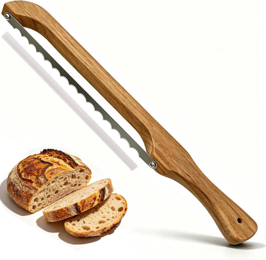 Sourdough Bread Knife for Homemade Bread, Bread Slicer-Cutter& Bread Bow Knife for Sourdough with Ergonomic Grip for Easy, Clean & Even Slicing, Bread Saw