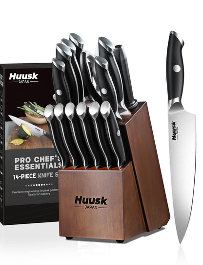 Huusk Paring Knife Ultra Sharp - 3.5" Small Kitchen Knife, Ivory White Grip