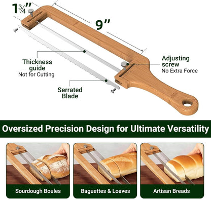 Adjustable Bread Slicer – Serrated Stainless Steel Blade