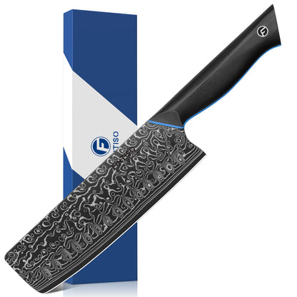 Santoku Knife 7 Inch, 67-Layer Damascus Steel Chef Knife with G10 Handle