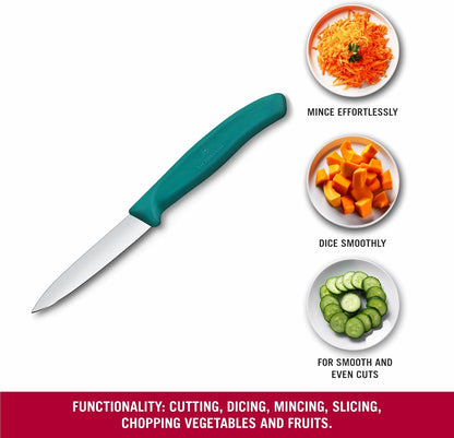 Victorinox Swiss Classic 3 in Paring Knife, Straight Edge Blade - Green