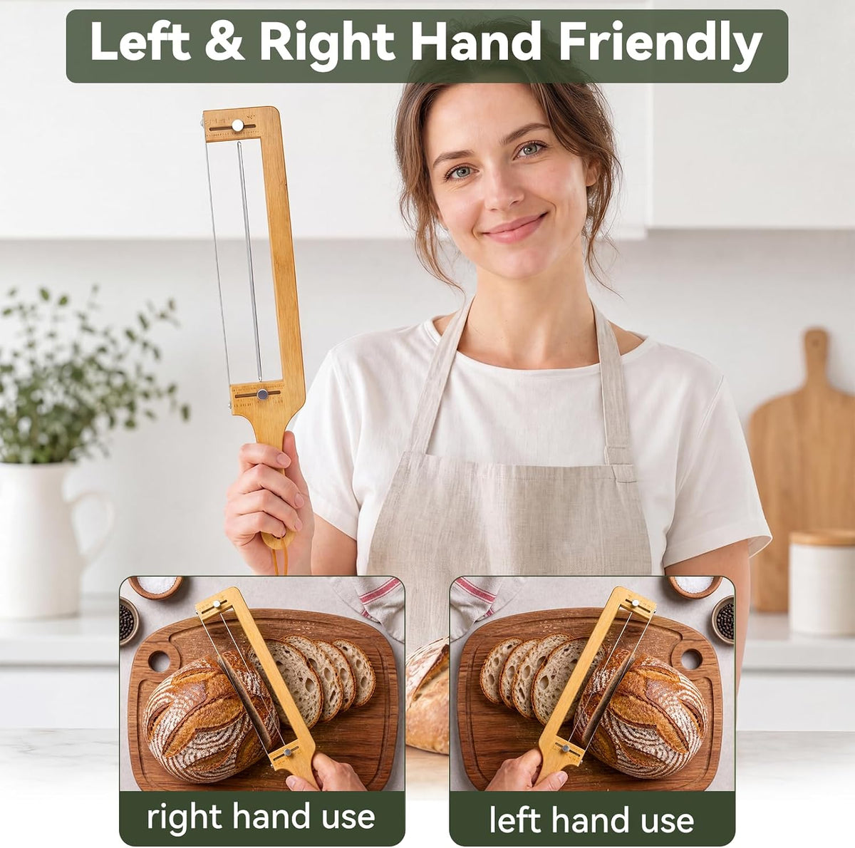 Adjustable Bread Knife with 3 Cheese Knives & Butter Knives