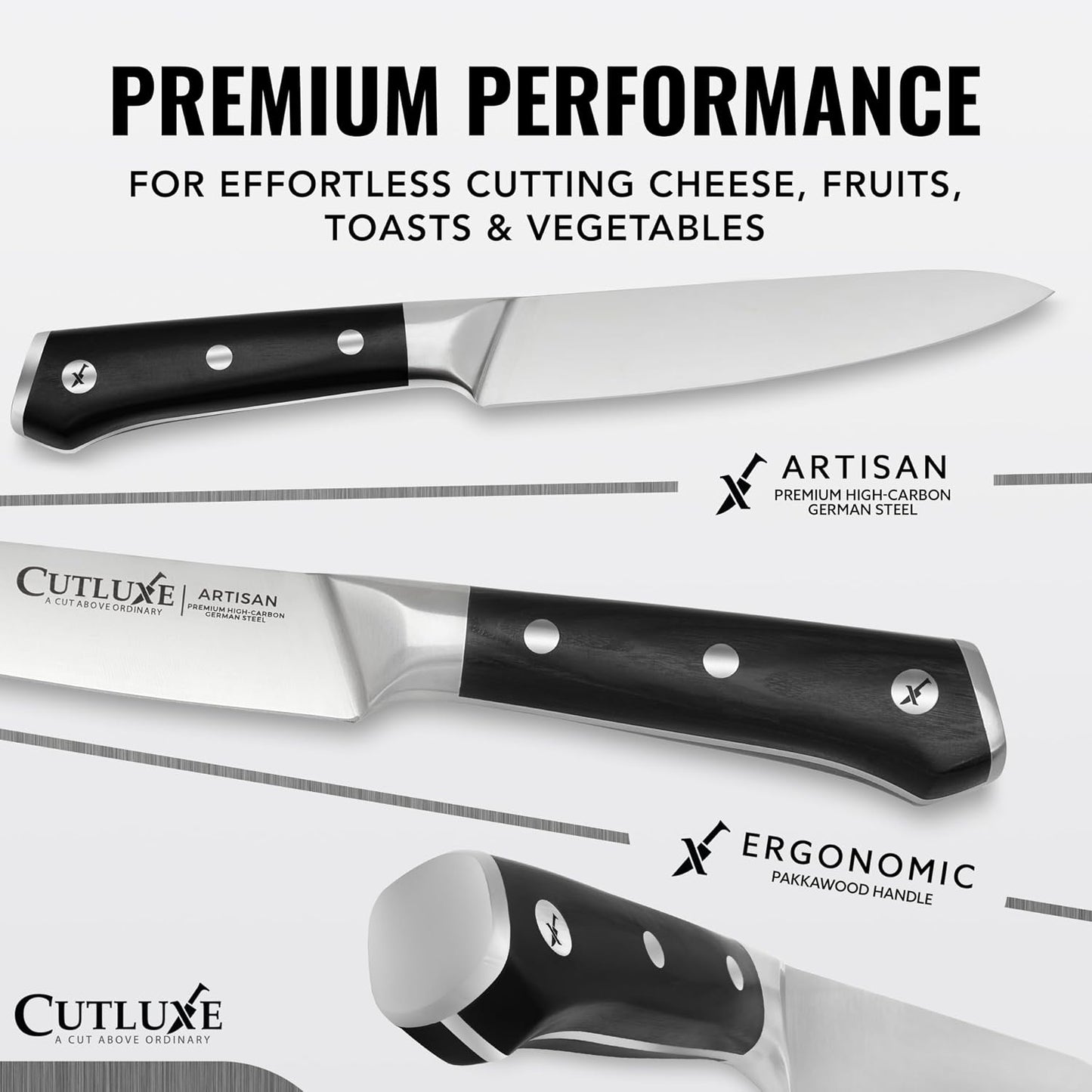 Cutluxe Kitchen Utility Knife, 5.5" Paring Knife – Razor Sharp Blade