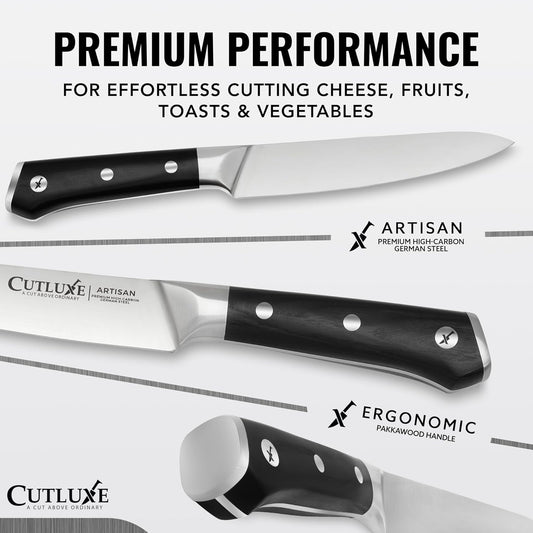 Cutluxe Kitchen Utility Knife, 5.5" Paring Knife – Razor Sharp Blade