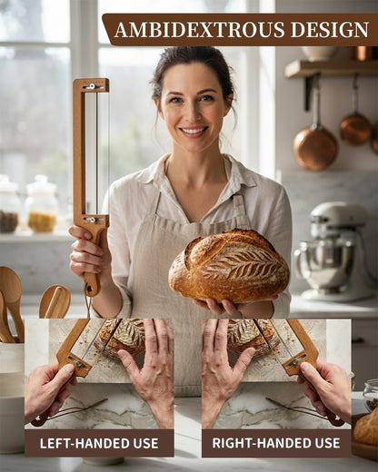 Bread Slicer Adjustable Bread Knife with Lame for Sourdough Homemade Loaf
